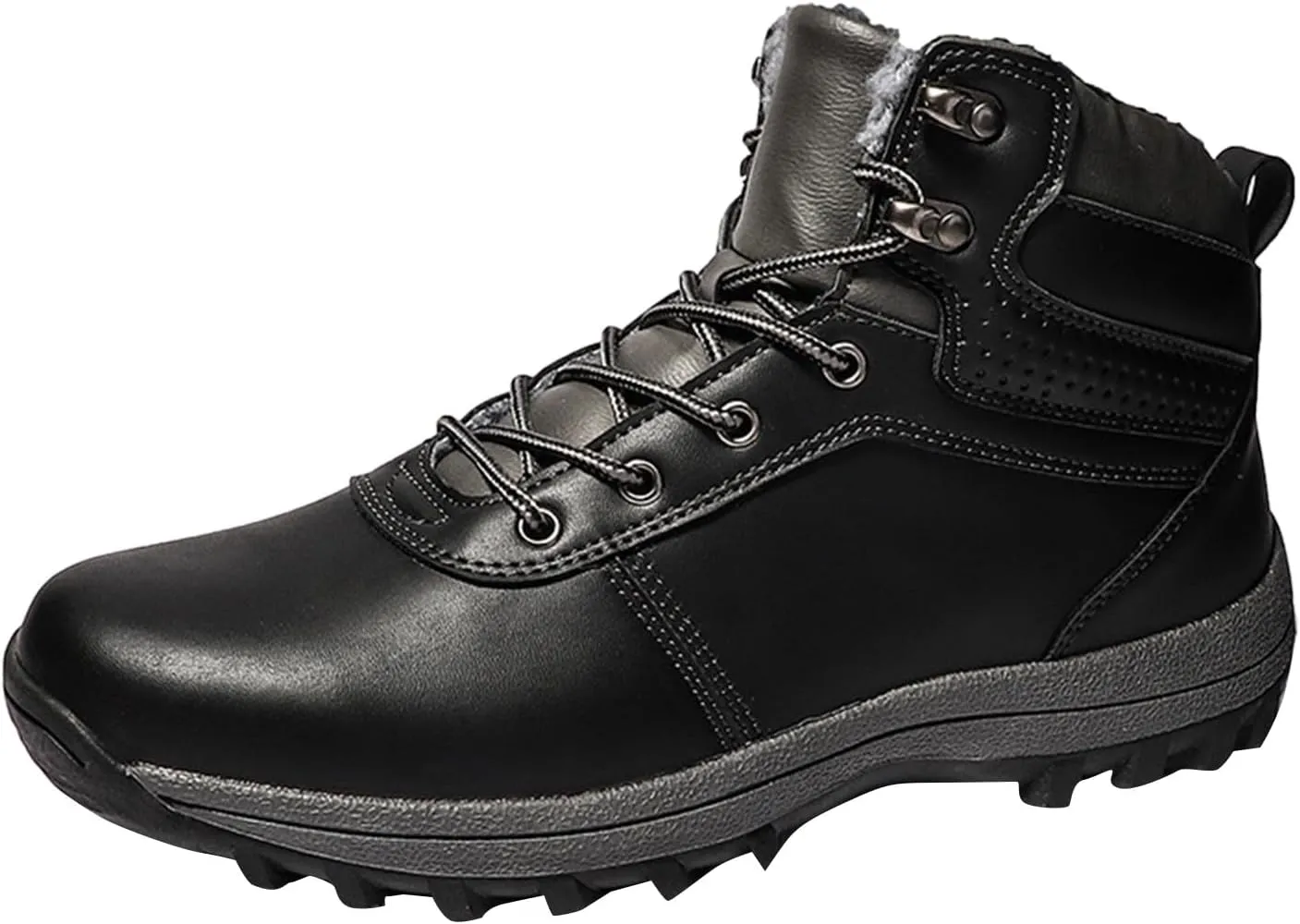 Men Work Boots Wide Width Hiking Sneakers Shoes with Hook Loop Womens Working Shoes Nonslip Outdoor Botas Waterproof Soft Toe Work Hike Grounded Footwear