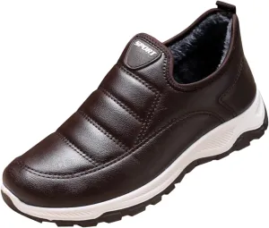 Men Work Boots with Zipper Hiking Sneakers Shoes with Fur Lined Womens Safety Shoes Wide Width Lightweight Outdoor Botas Mid Ankle Work Casual Hike Grounded Footwear