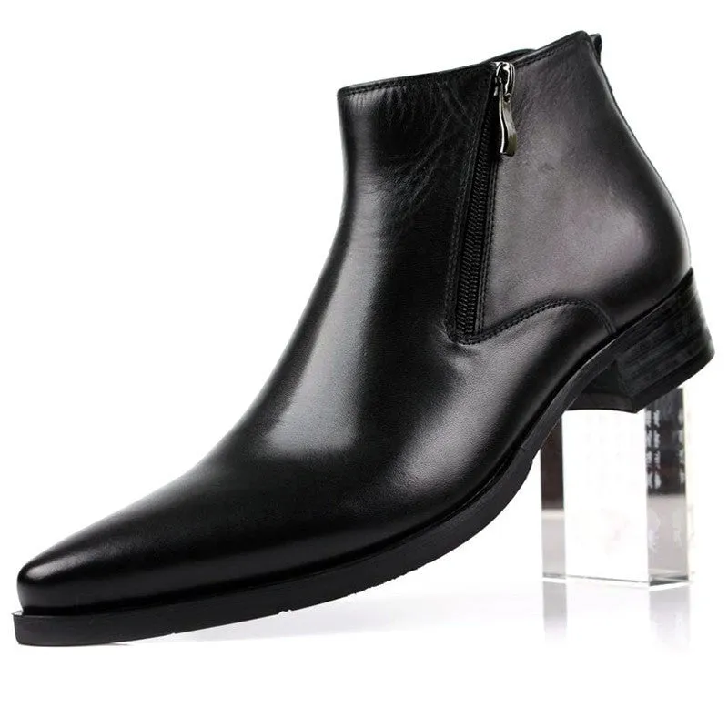 Men’s Classic Leather Business Boots – Formal, Stylish & Durable