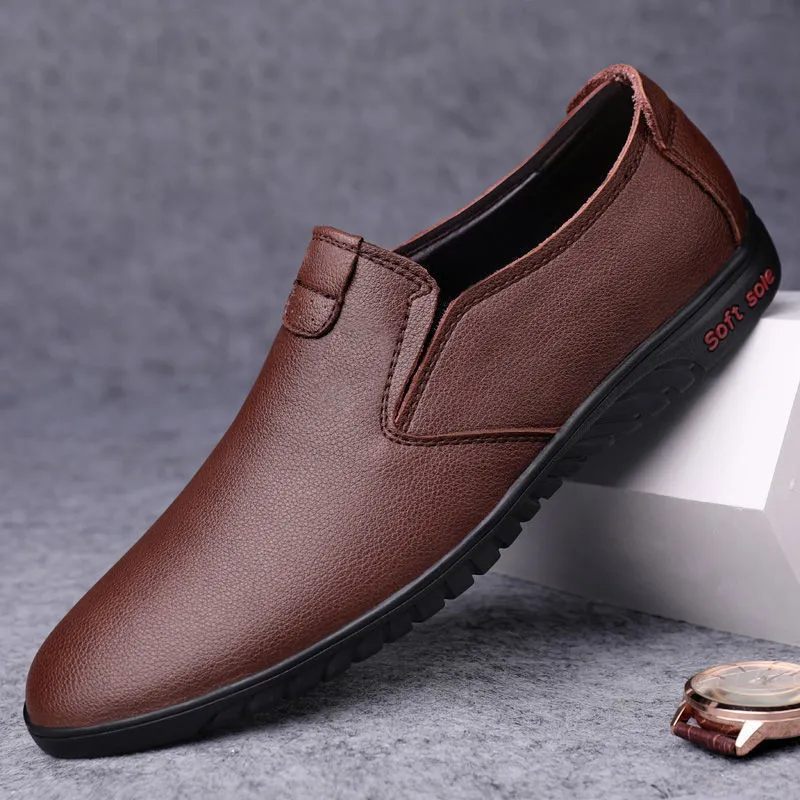 Men's Elegant Comfortable PU Leather Slip On Dress Shoes