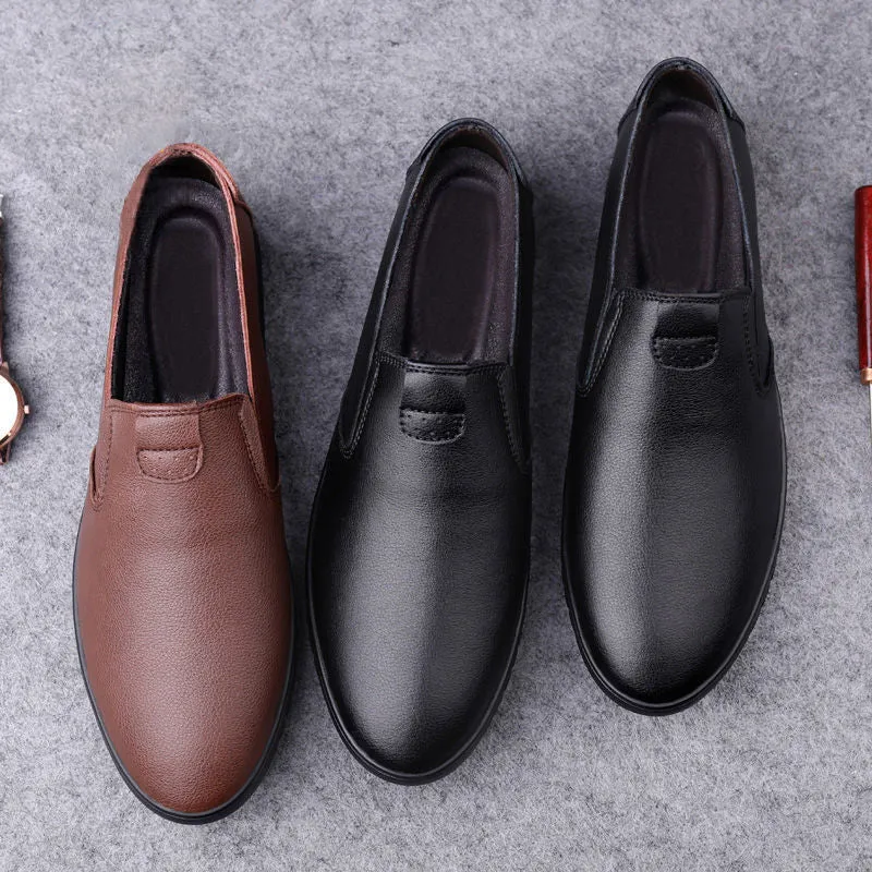 Men's Elegant Comfortable PU Leather Slip On Dress Shoes