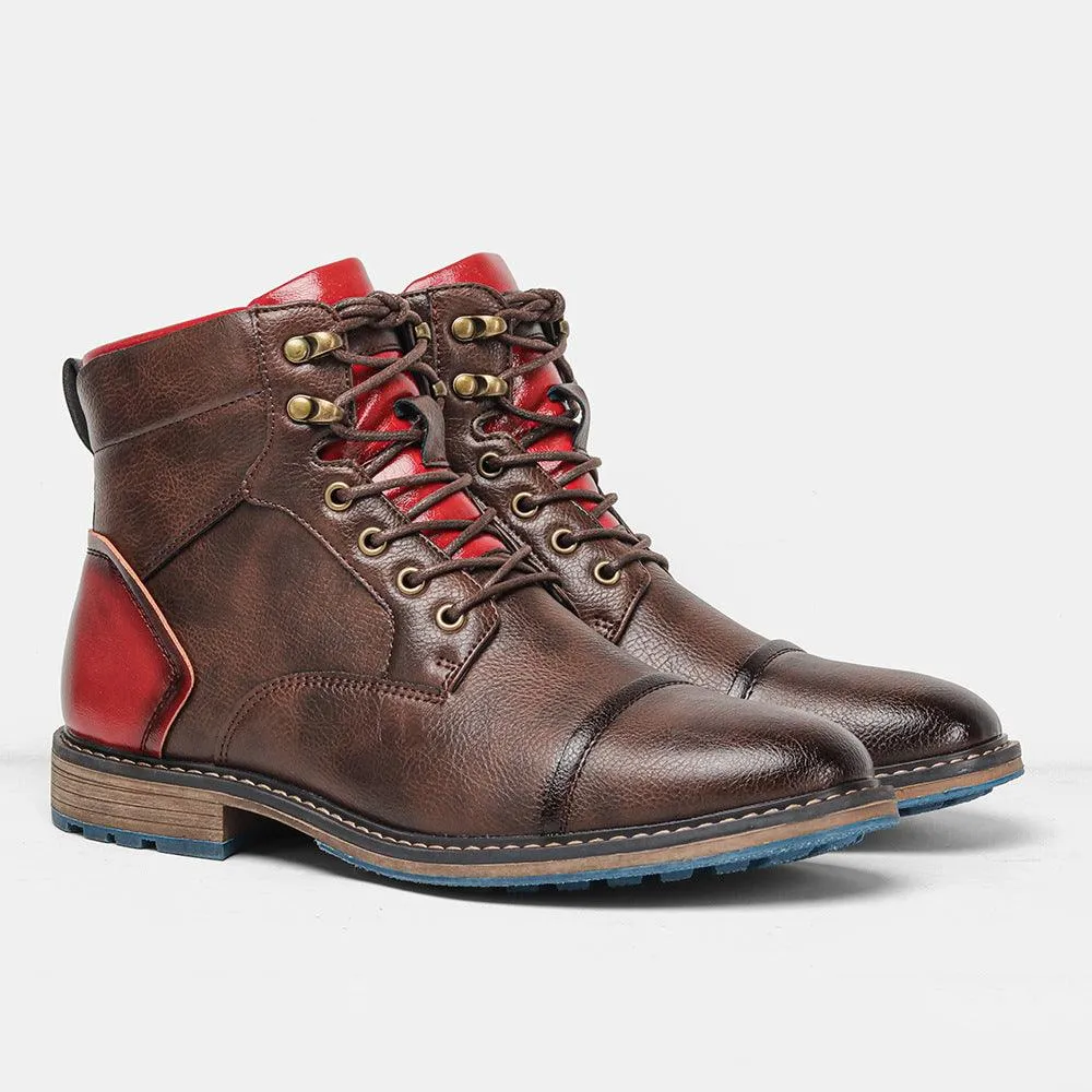 Men's High-Top Leather Work Boots