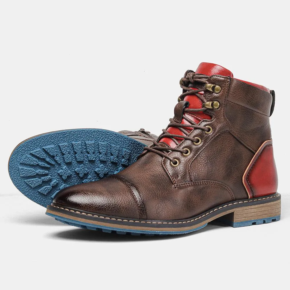 Men's High-Top Leather Work Boots
