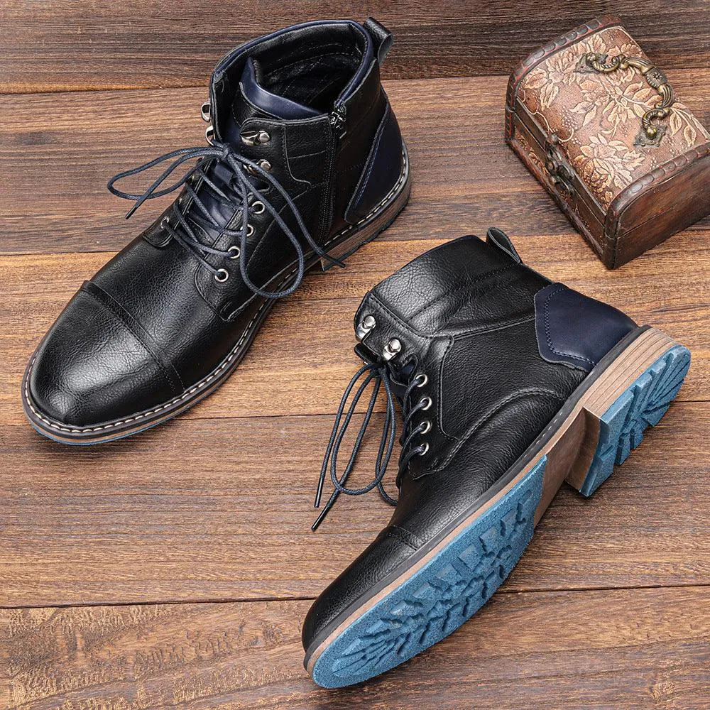 Men's High-Top Leather Work Boots