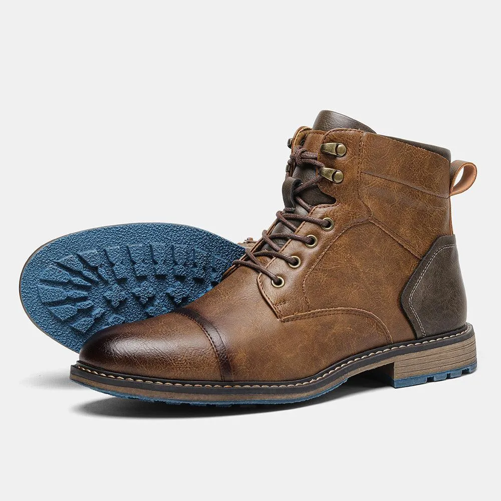 Men's High-Top Leather Work Boots