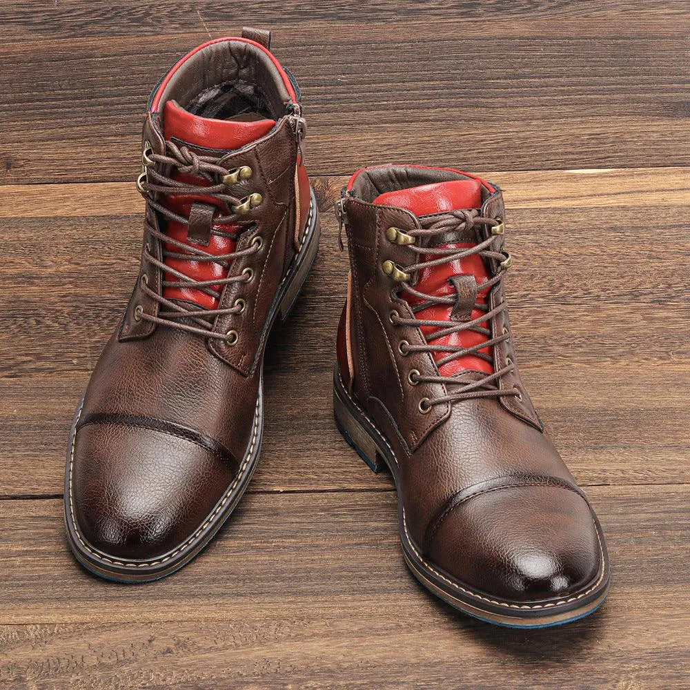 Men's High-Top Leather Work Boots