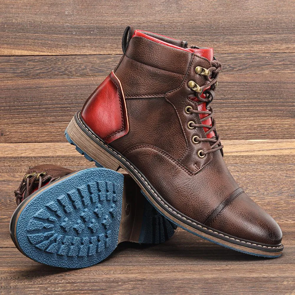 Men's High-Top Leather Work Boots
