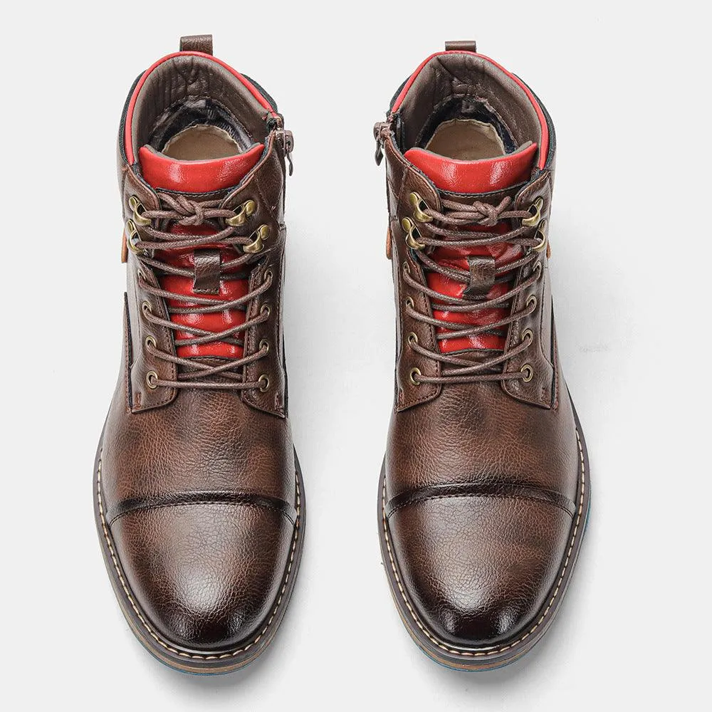 Men's High-Top Leather Work Boots