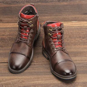 Men's High-Top Leather Work Boots