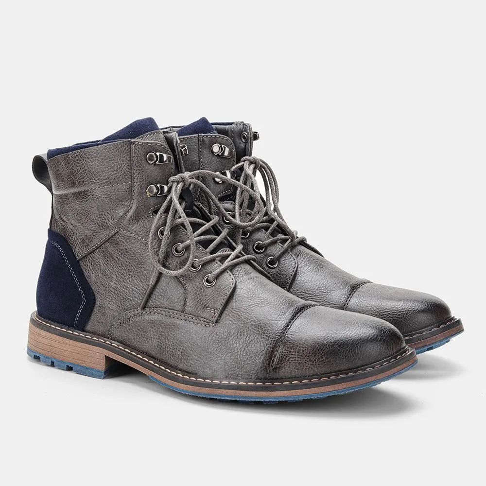 Men's High-Top Leather Work Boots