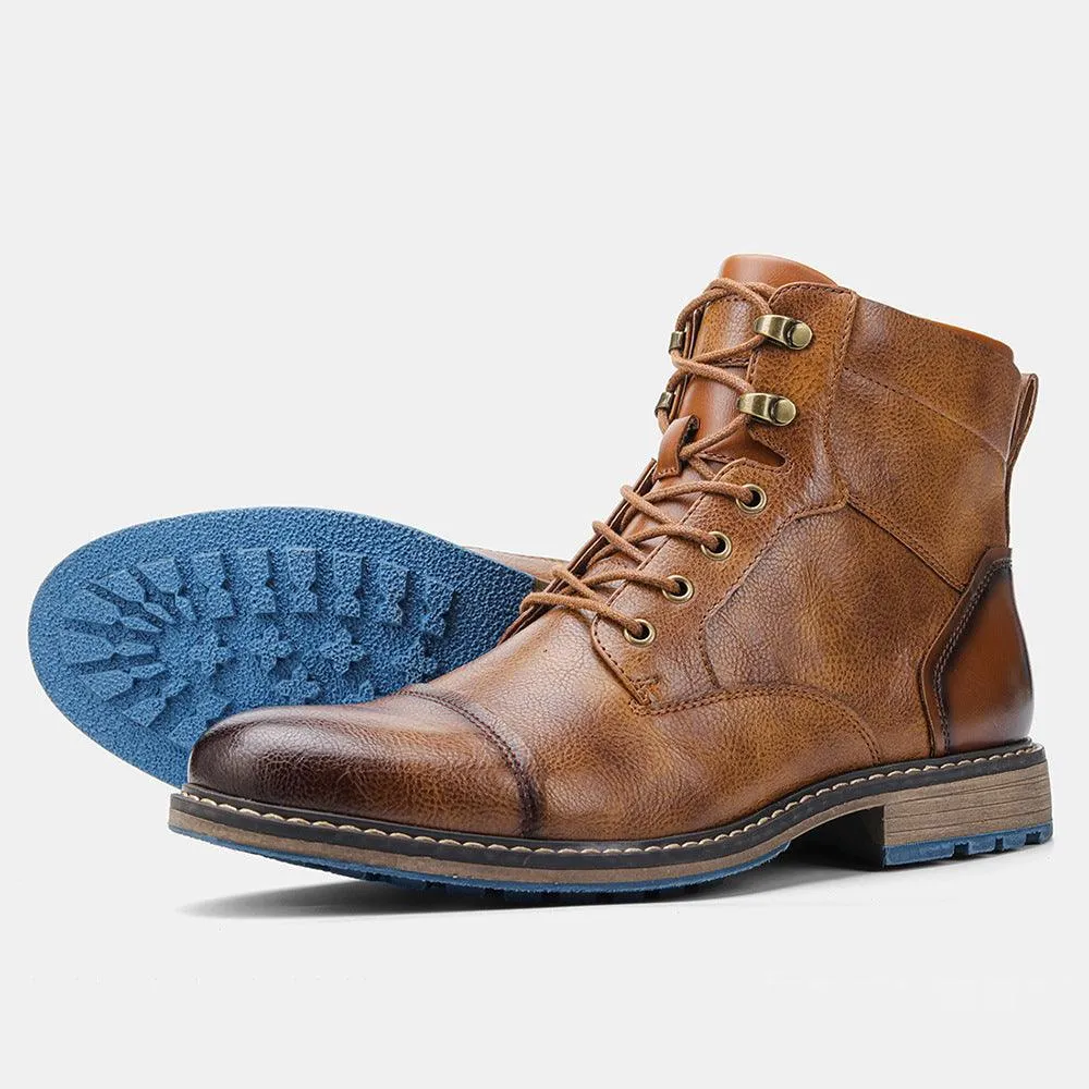 Men's High-Top Leather Work Boots