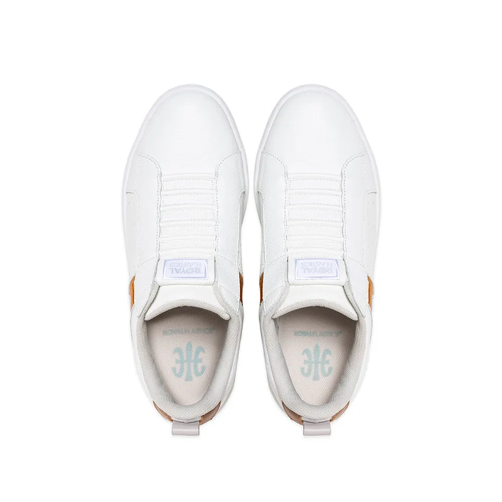 Men's Icon 2.0 White Brown Logo Leather Sneakers 06551-003