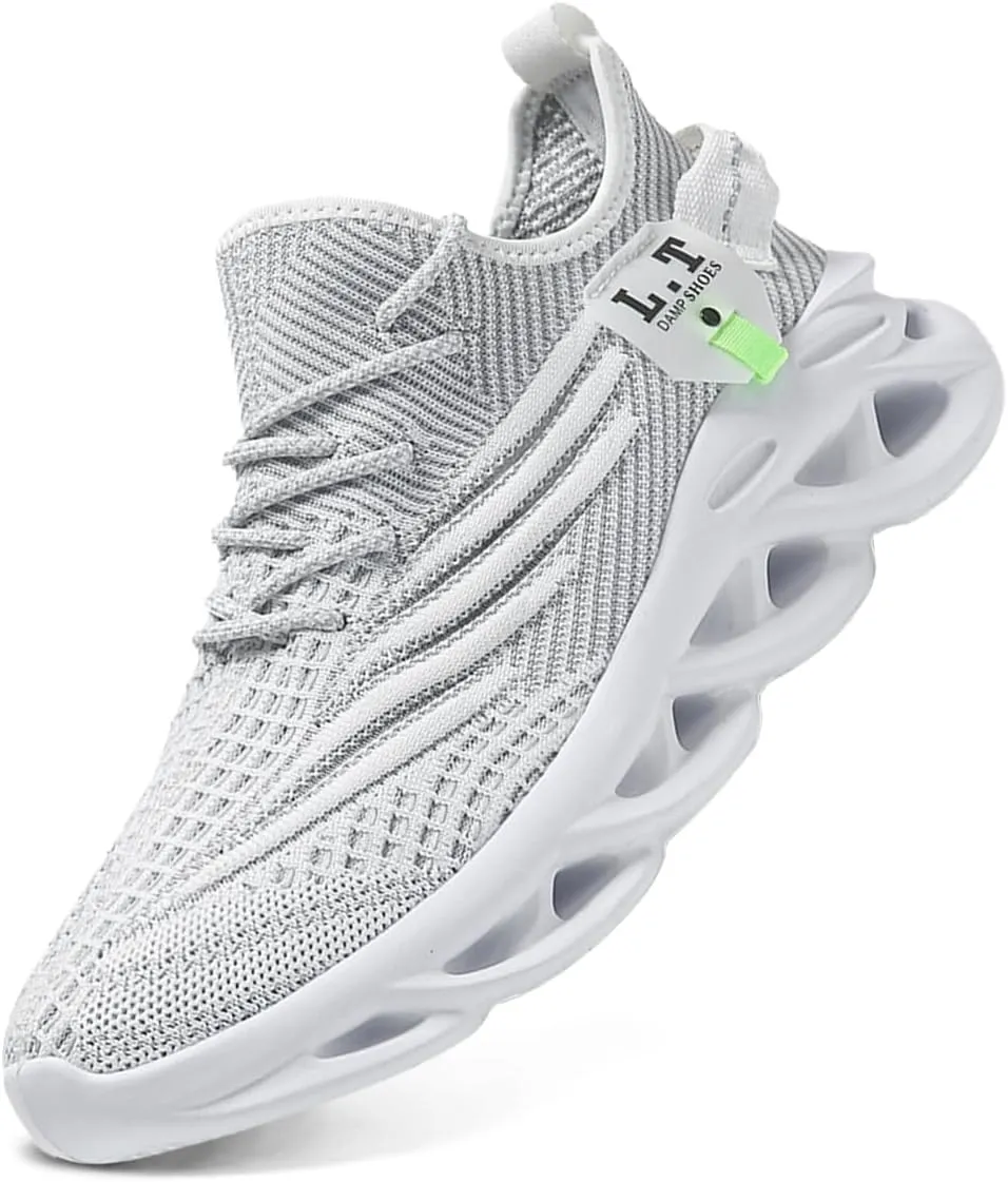 Mens Running Shoes, Fashion Thin Light Breathable Mesh Walking Tennis Shoes, Comfortable Cushioning Sneakers, Non Slip Gym Workout Jogging Cross Training Athletic