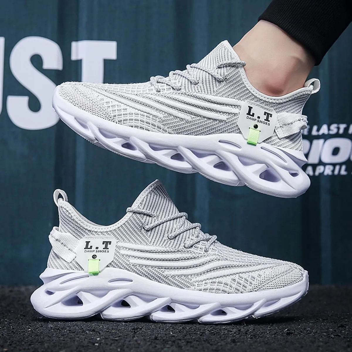 Mens Running Shoes, Fashion Thin Light Breathable Mesh Walking Tennis Shoes, Comfortable Cushioning Sneakers, Non Slip Gym Workout Jogging Cross Training Athletic