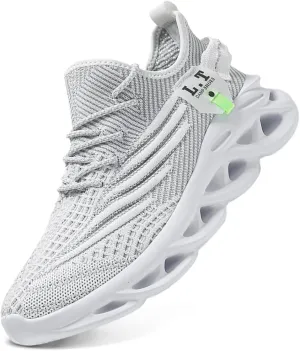Mens Running Shoes, Fashion Thin Light Breathable Mesh Walking Tennis Shoes, Comfortable Cushioning Sneakers, Non Slip Gym Workout Jogging Cross Training Athletic