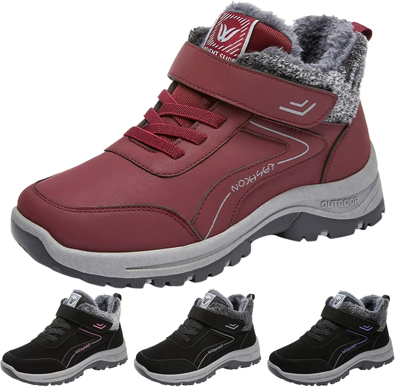 Men's Work Boots Soft Toe Hiking Sneakers Shoes Slip On Womens Working Shoes Nonslip Lightweight Outdoor Botas Mid Ankle Work Casual Hike Grounded Footwear