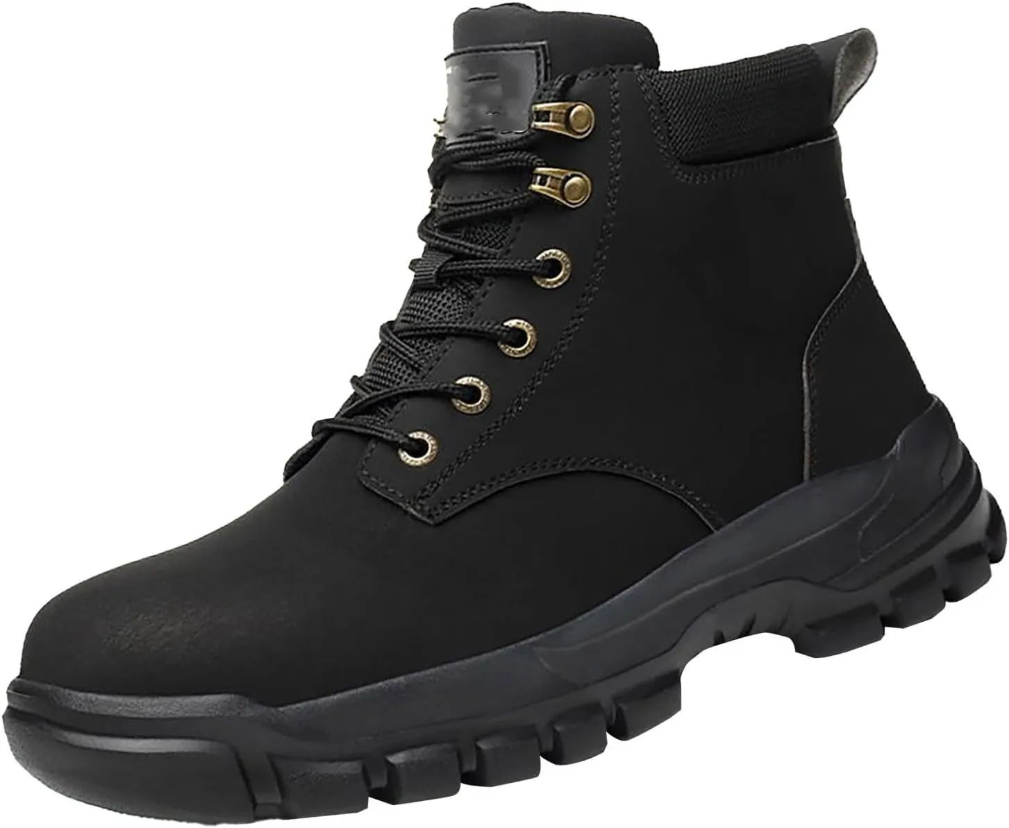 Mens Work Boots Soft Toe Hiking Sneakers Shoes with Fur Lined Women Safety Toe Shoes Insulated Waterproof Outdoor Work Botas Lightweight Hike Grounded Footwear