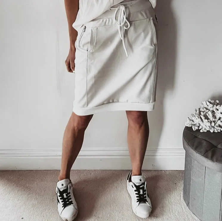 Mila Ultimate Faux Leather Skirt - White
