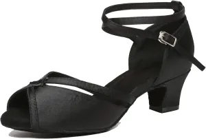 Minishion Comfortable Womens Ballroom Dance Shoe Ankle Strap Wedding Prom Sandals