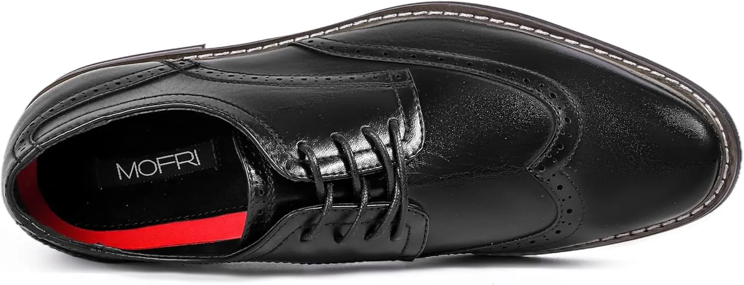 Mofri Men's Dress Shoes Formal Cap Toe Oxford Dress Shoes for Men Comfortable