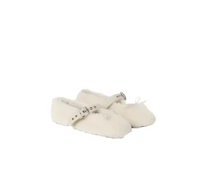 Natural Shearling Ballet Flats