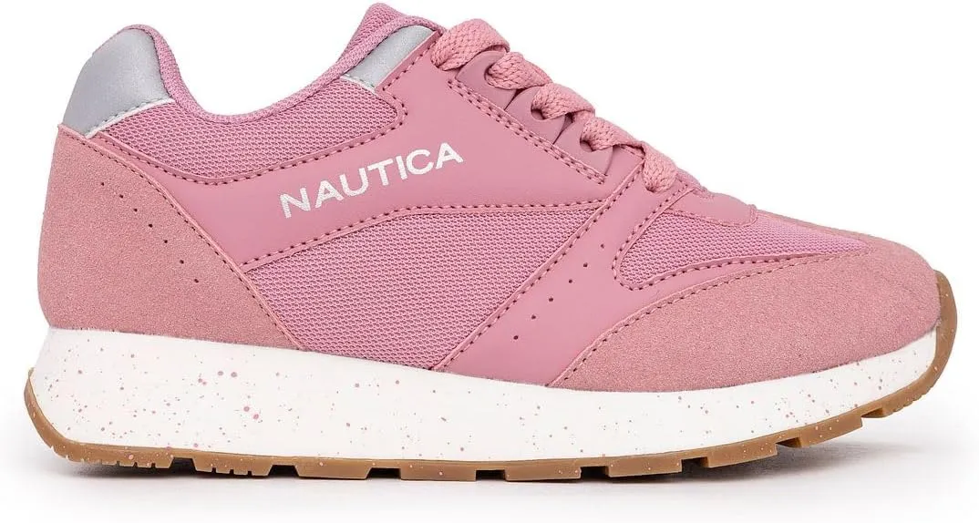 Nautica Girls' Sneakers - Lace-Up Tennis Shoes, Casual & Comfortable for Toddlers,Toddler, Little Kids & Big Kids (Platform/Regular)