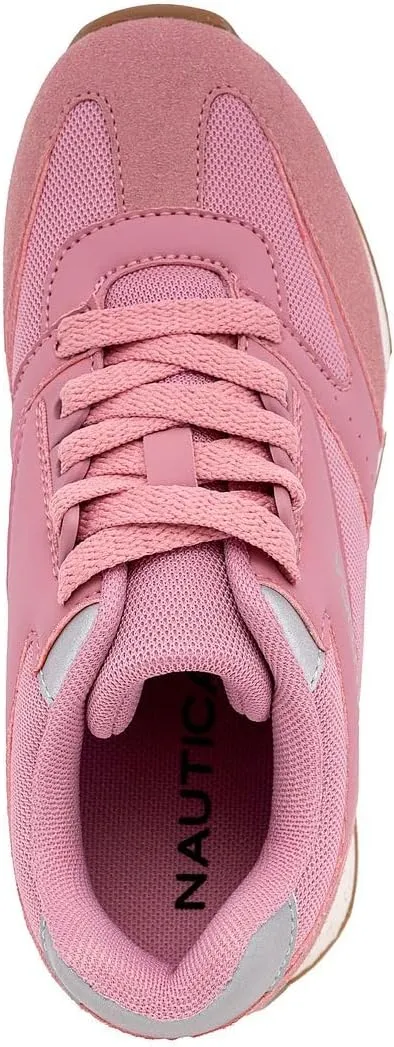 Nautica Girls' Sneakers - Lace-Up Tennis Shoes, Casual & Comfortable for Toddlers,Toddler, Little Kids & Big Kids (Platform/Regular)