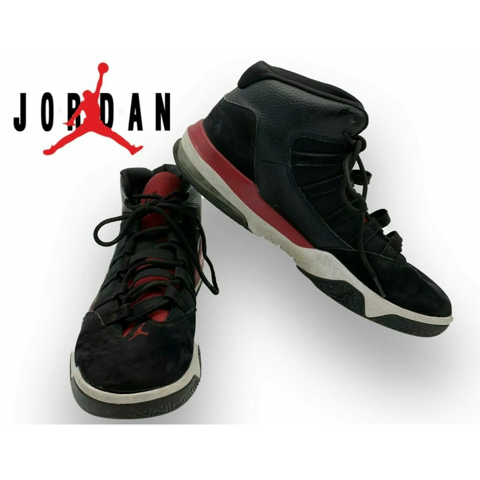Nike Air Jordan Max Aura Black Red Classic Size 9.5