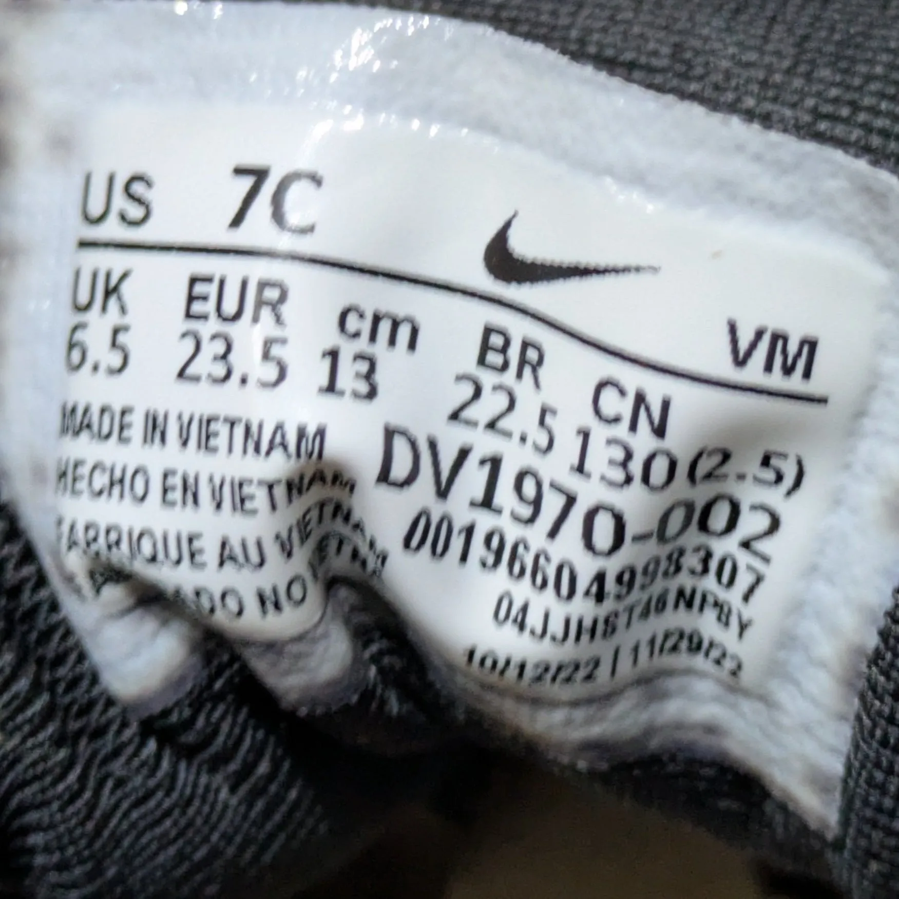 Nike Air Max 270 GO Easy On Junior Trainers Size UK 6.5 / EU 23.5 / US 7C