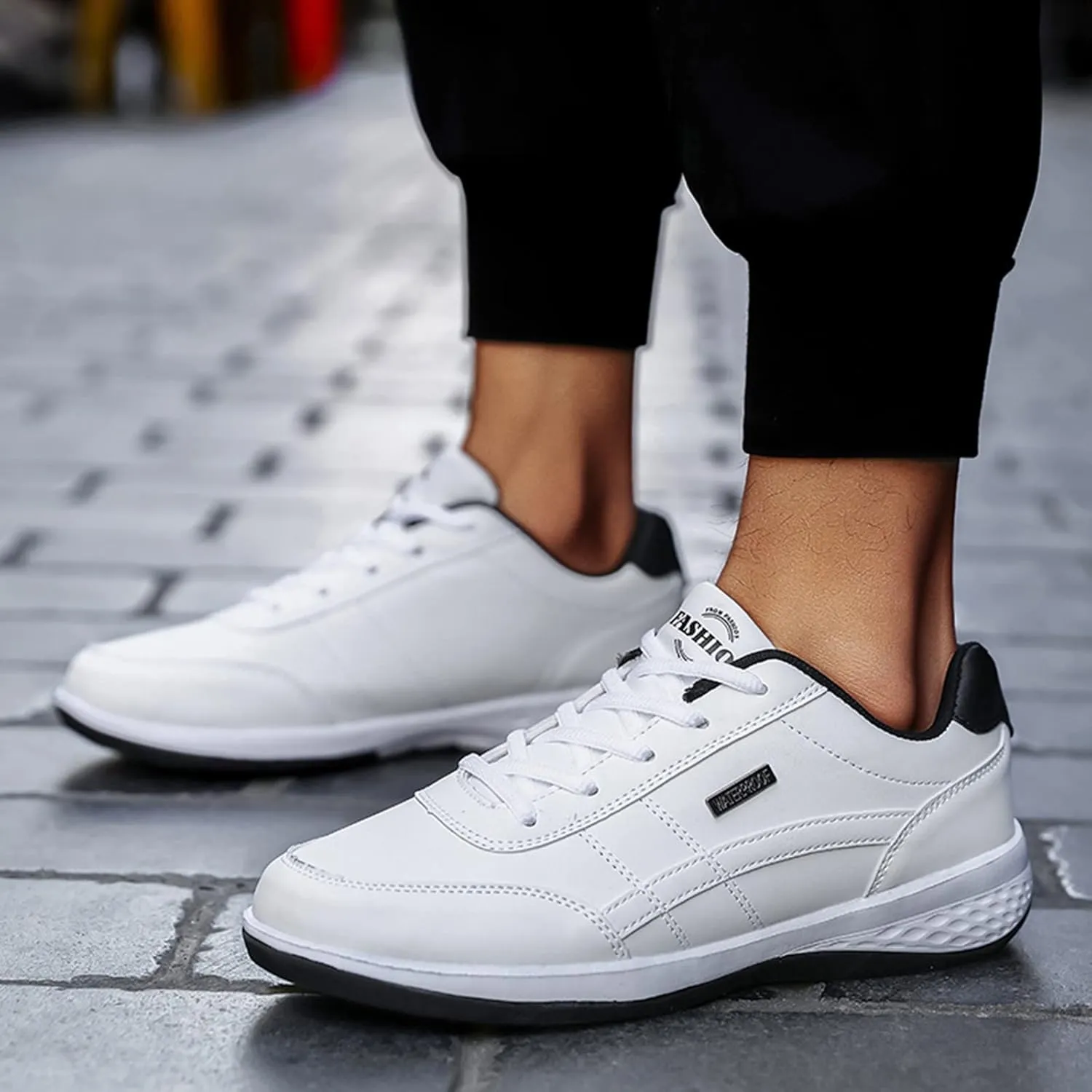 Non Slip Shoes for Men Wide Hiking Shoes Walking Shoes Waterproof Work Shoes Retro Running Shoes Lightweight Trainers