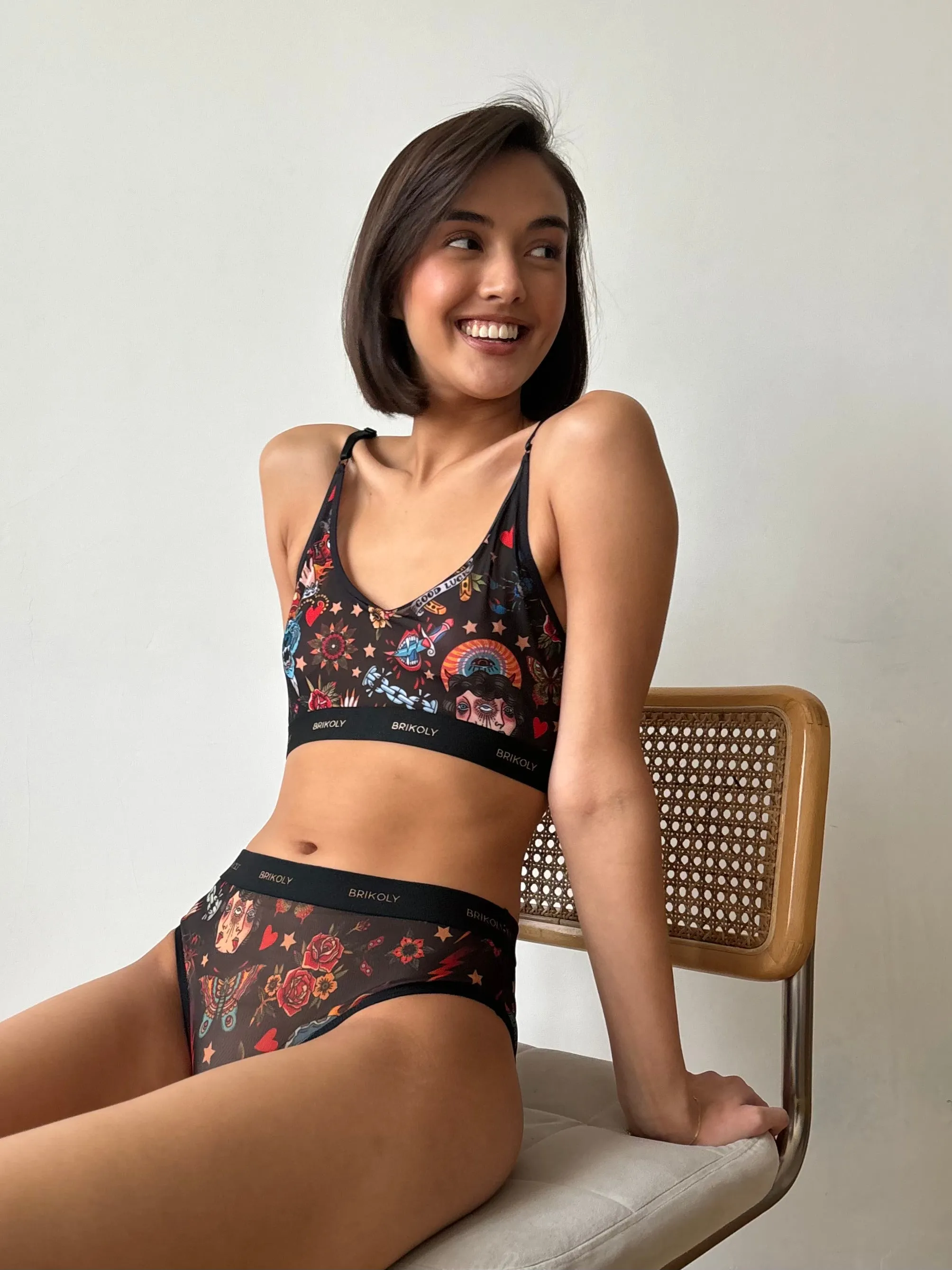 Old School Briefs for Women with Striking Artwork