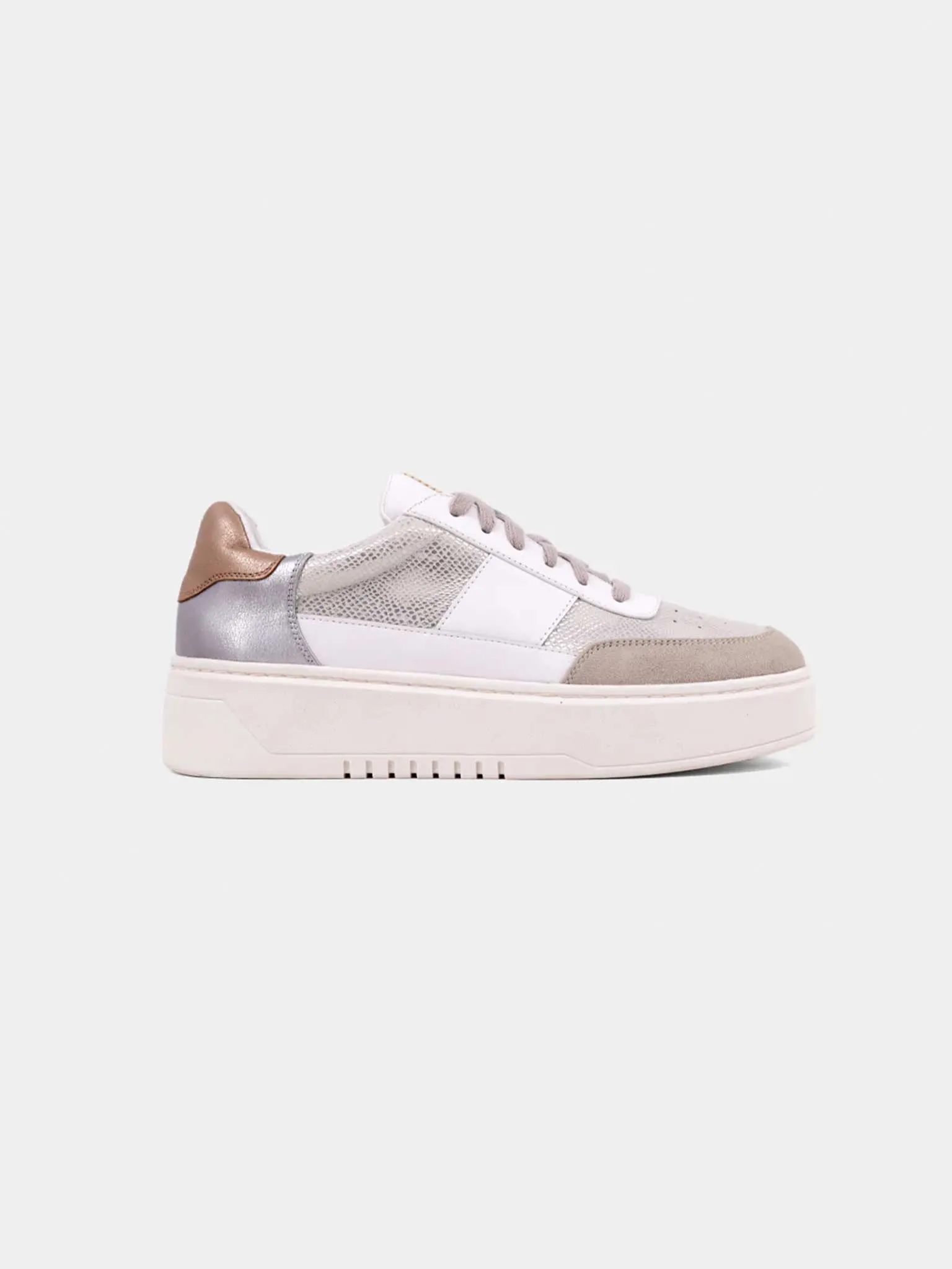Oriana Silver Snake Platform Sneakers