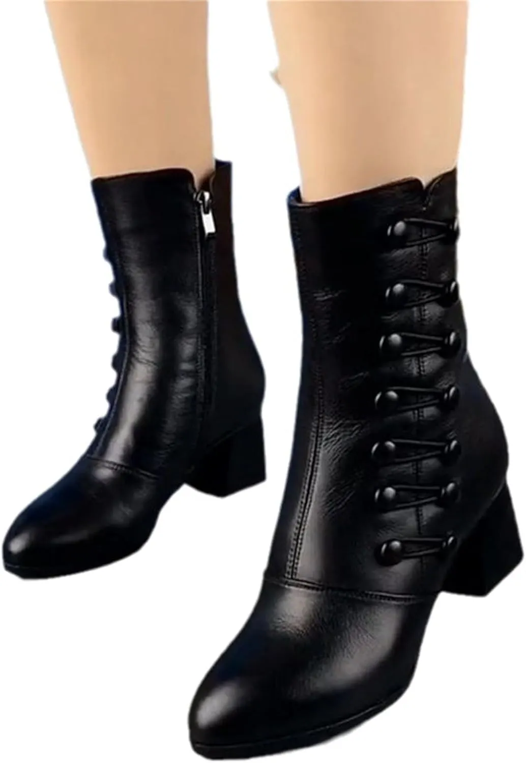 Platform Boots for Women Ankle Dress Booties for Women 2024 Womens Cowboy Boots Brown Ankle Bootie for Women with Heel Comfy Soft Cover Heel Round Toe Suede Stacked Heel