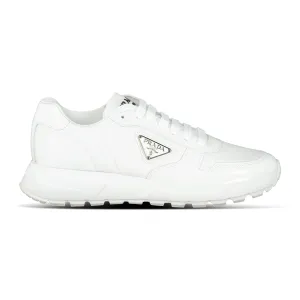 Prada Prax 01 Re-Nylon Leather Sneakers White