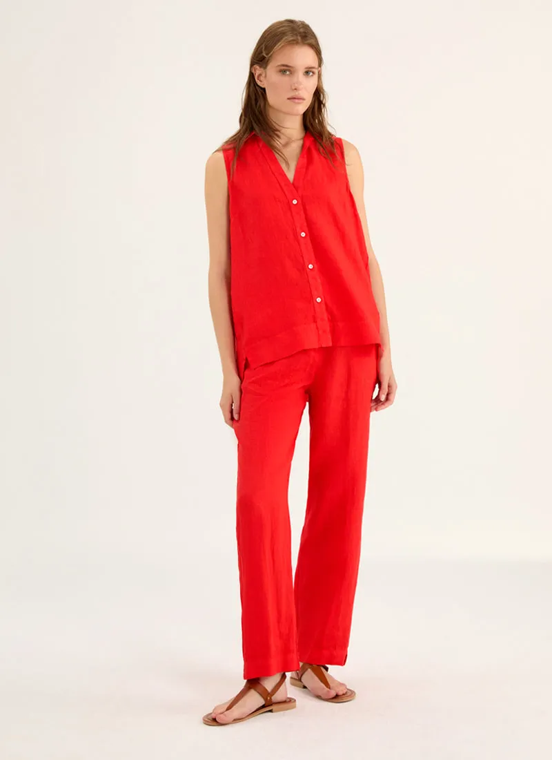 Pull On Linen Pants