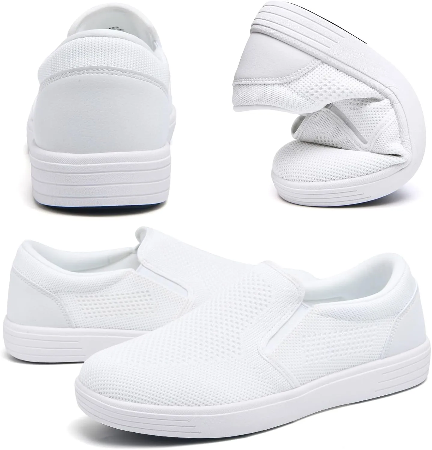 Puxowe Men's Slip On Walking Shoes-Lightweight Comfortable Knit Dress Sneaker