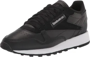 Reebok Unisex Classic Leather Sneakers Tennis Shoes Womens Size 5 to 11 Legacy, Black/Cold Grey/White, 10 US Men