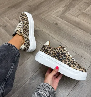 Refresh Platform Leopard Print Trainer 172869 - Camel (R32)