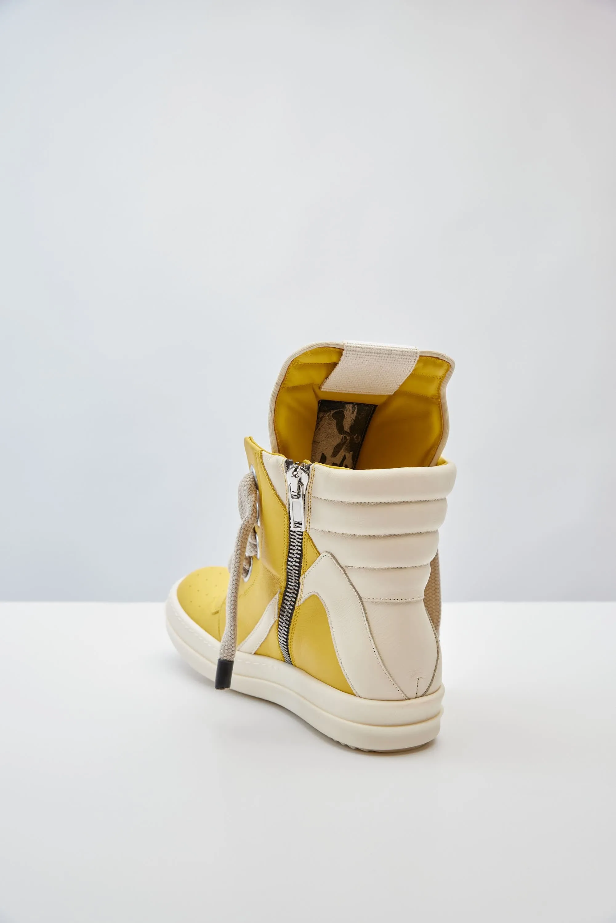 Rick Owens Jumbo Laced Geobasket in Lemon
