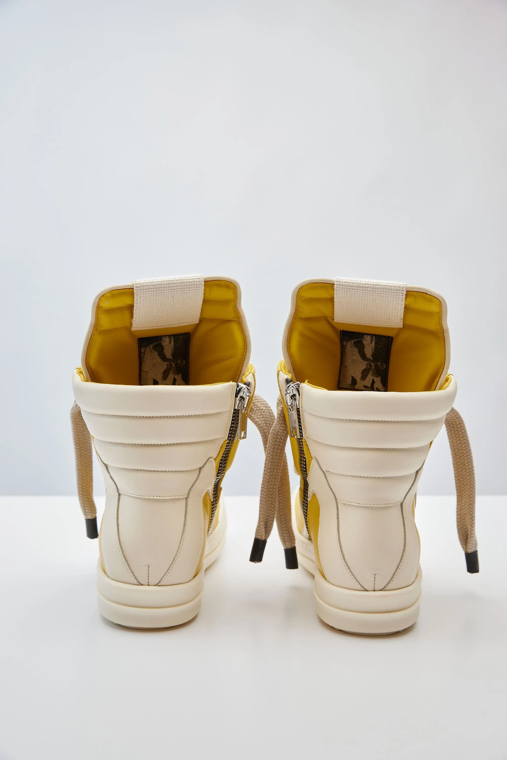 Rick Owens Jumbo Laced Geobasket in Lemon