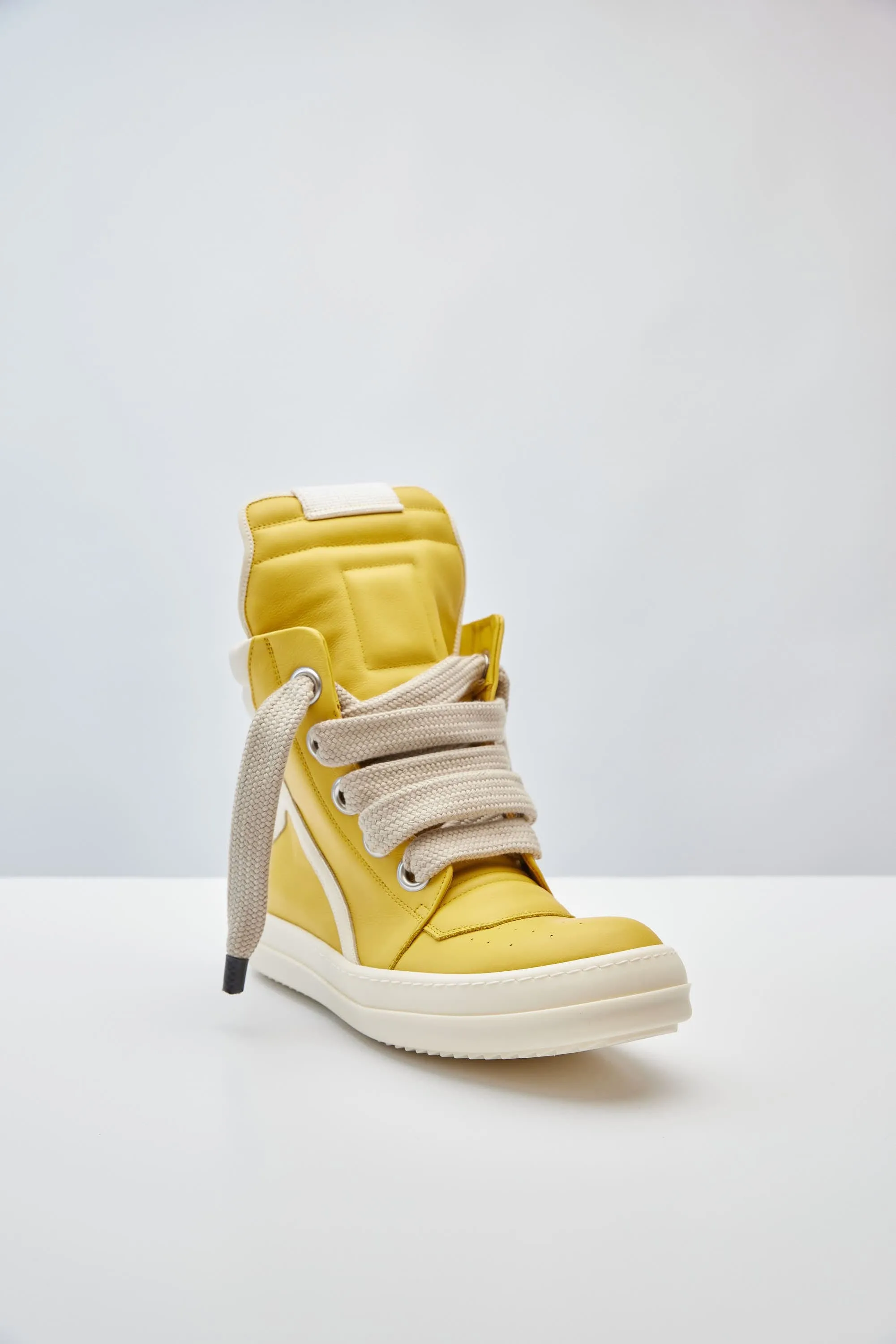 Rick Owens Jumbo Laced Geobasket in Lemon