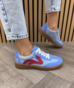 Rieker (SS25) Gum Sole Trainer with Side Detail M5512-10 - Blue (R13)
