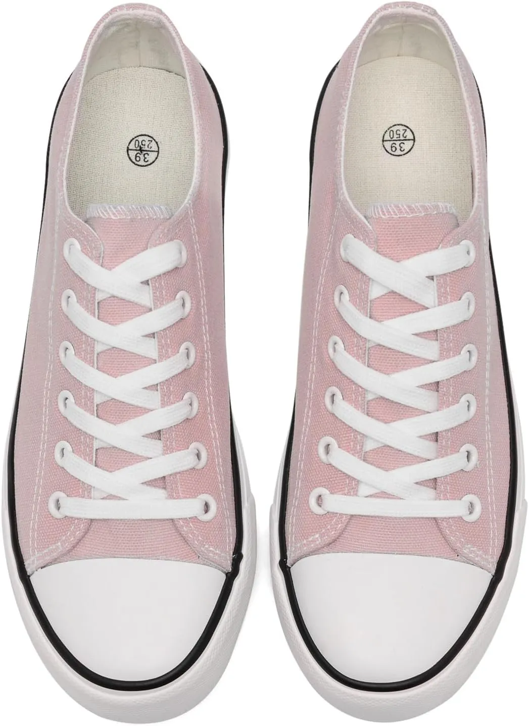 rosyclo Canvas Shoes for Women and Men, Low Top Canvas Sneakers Fashion Lace Up Comfortable Womens Classic Casual Tennis Walking Shoes