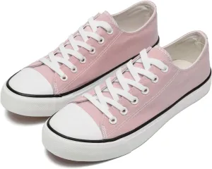 rosyclo Canvas Shoes for Women and Men, Low Top Canvas Sneakers Fashion Lace Up Comfortable Womens Classic Casual Tennis Walking Shoes