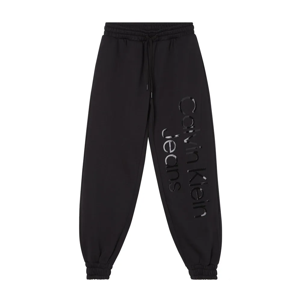 Shiny Institutional Jog Pants - Black