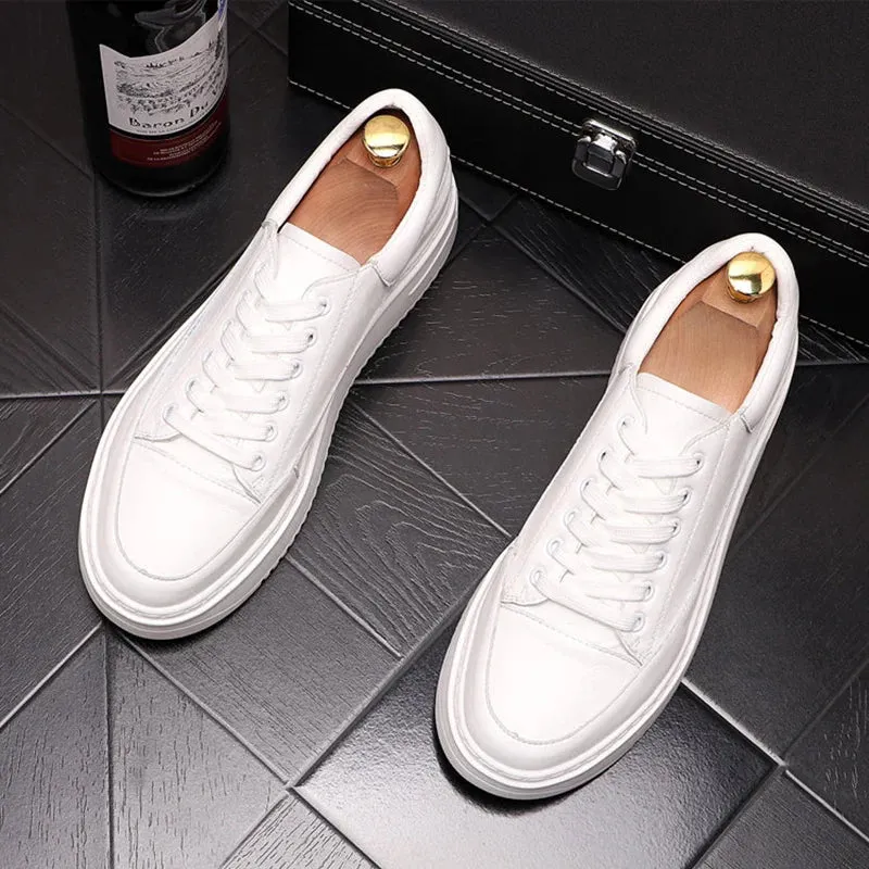 Shoes lace up flats Original leather Streetwear