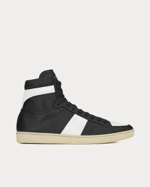 SL/10H Court Classic Leather Black / White High Top Sneakers