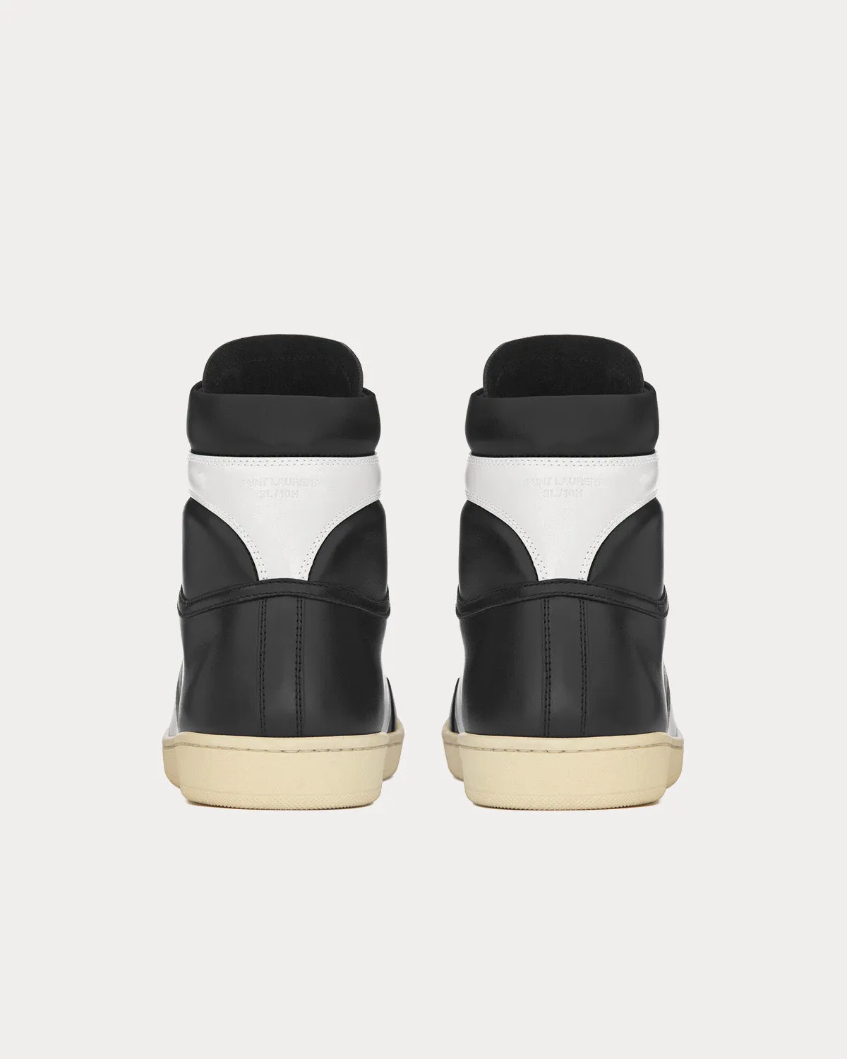 SL/10H Court Classic Leather Black / White High Top Sneakers
