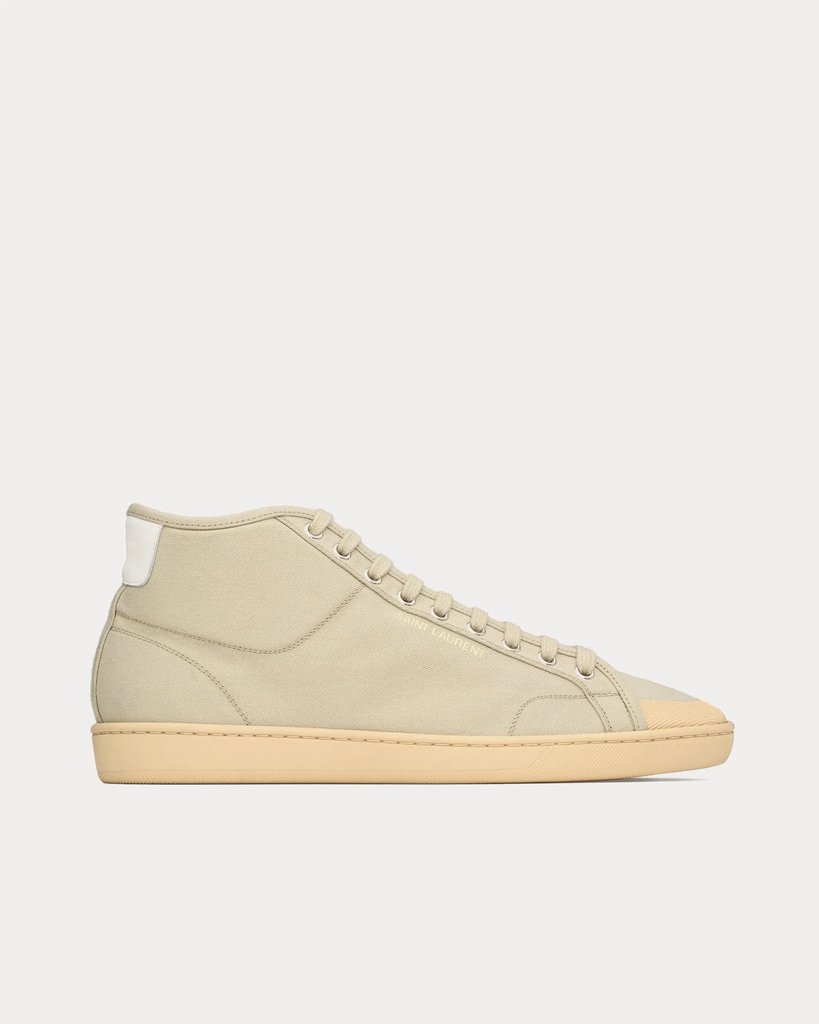 SL/39 Court Classic Canvas Beige High Top Sneakers