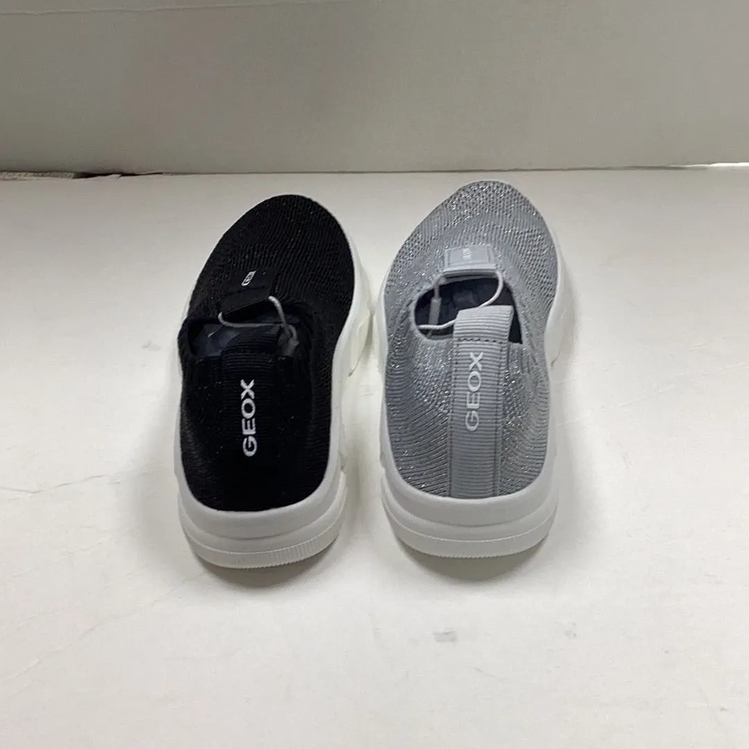 SP23 Geox J Aril Glittery Sock Sneaker